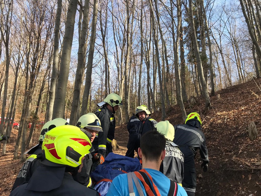 03.03.2019 | Person in Notlage am Türkensturz und Sicherungsdienst